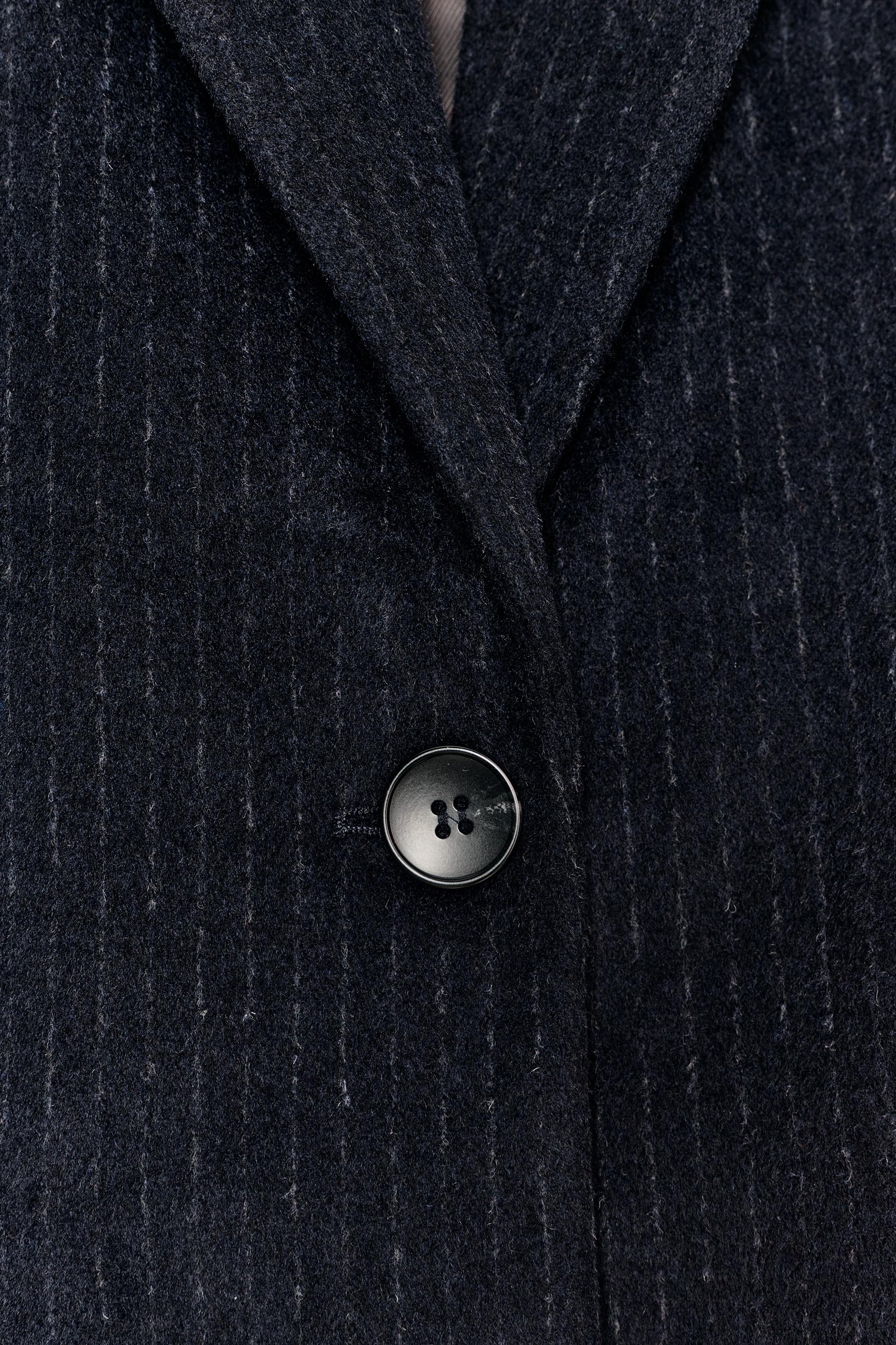 WOOL BLEND PINSTRIPE BLAZER